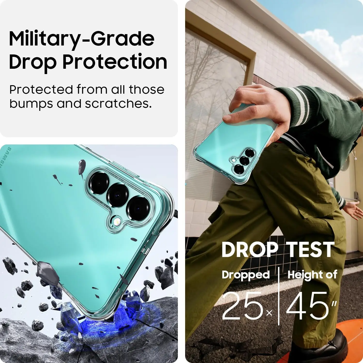 Clear Case For Samsung Galaxy A56 A36 A26 A06 Air-Bag Shockproof Silicone Case For Samsung A16 4G 5G Back Cover