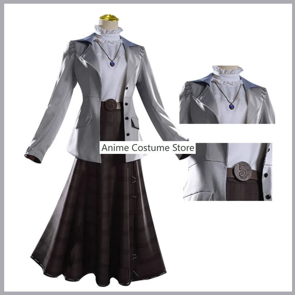 Alice Alice Dross Repórter Cosplay Traje para Mulheres, Anime Game, Identidade, Manga Comprida, Casaco, Malha, Saia, Uniforme, Dia das Bruxas, Carnaval, Terno