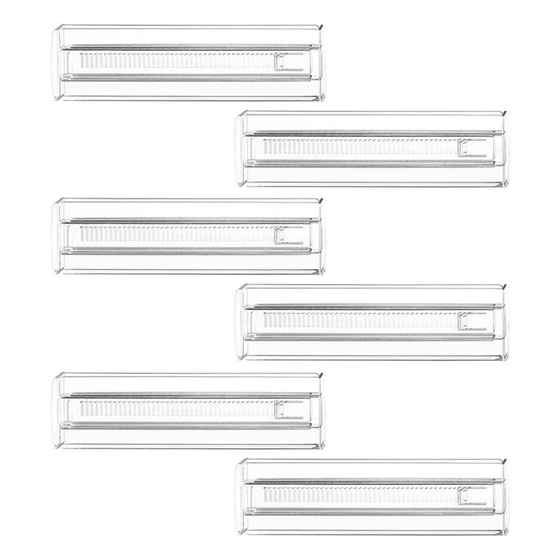 6 Pack Adjustable Plastic Drawer Dividers - Transparent Gear Partition for Organizing Underwear, Socks Retail
