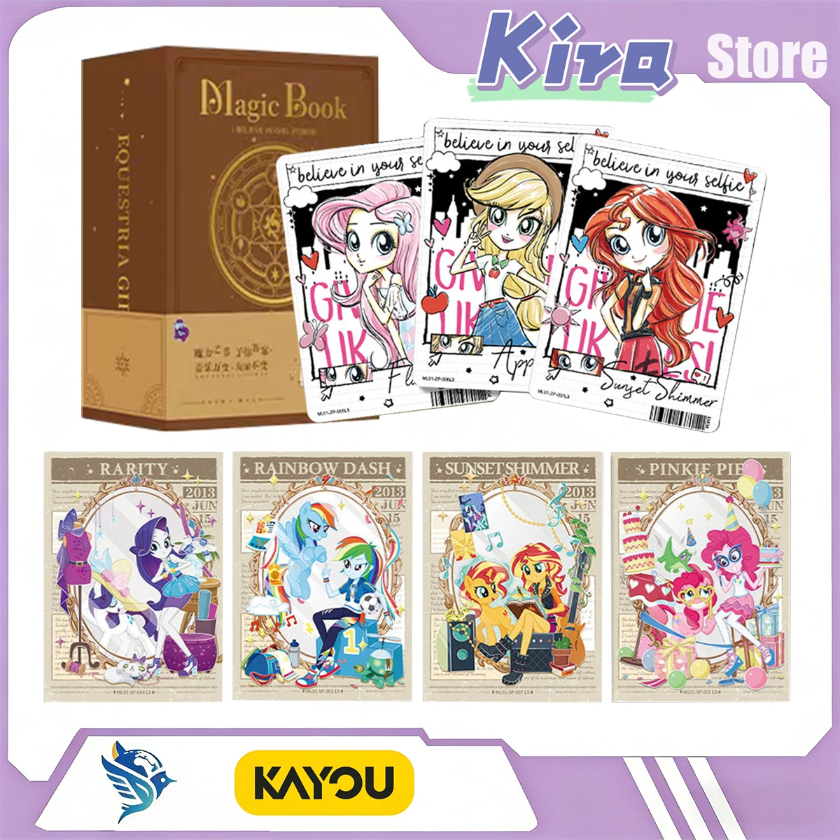 

Коллекционная карточная игра Kayou 2026: My Little Pony. Волшебная книга карт. Полный набор карт «Взрыв дружбы». Официальные карты My Little Pony для девочек.