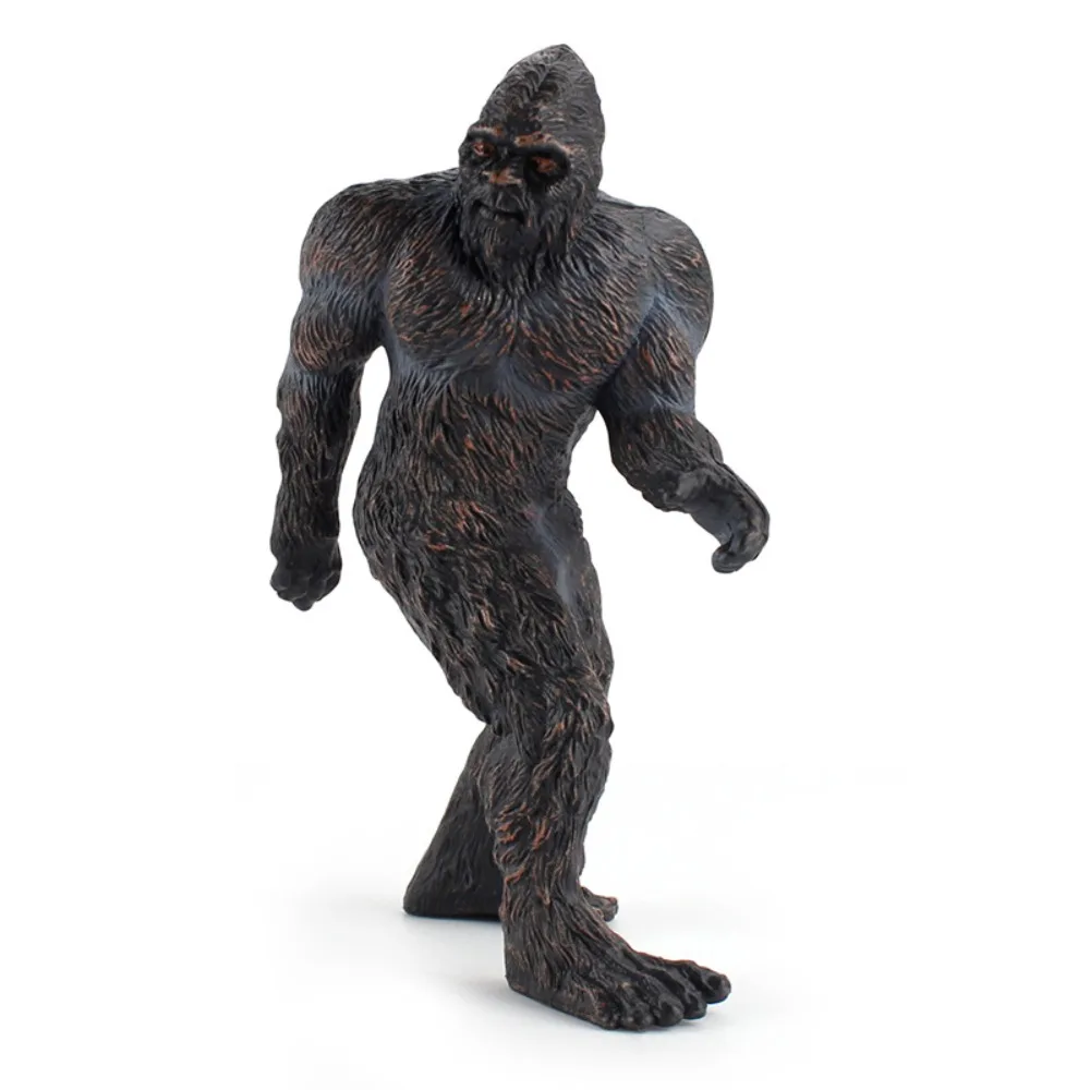 PVC Bigfoot Statue Exquisite 5.9inch Black Brown Primitive Animal Tabletop Decorations Indoor Desk Decoration Gift Office