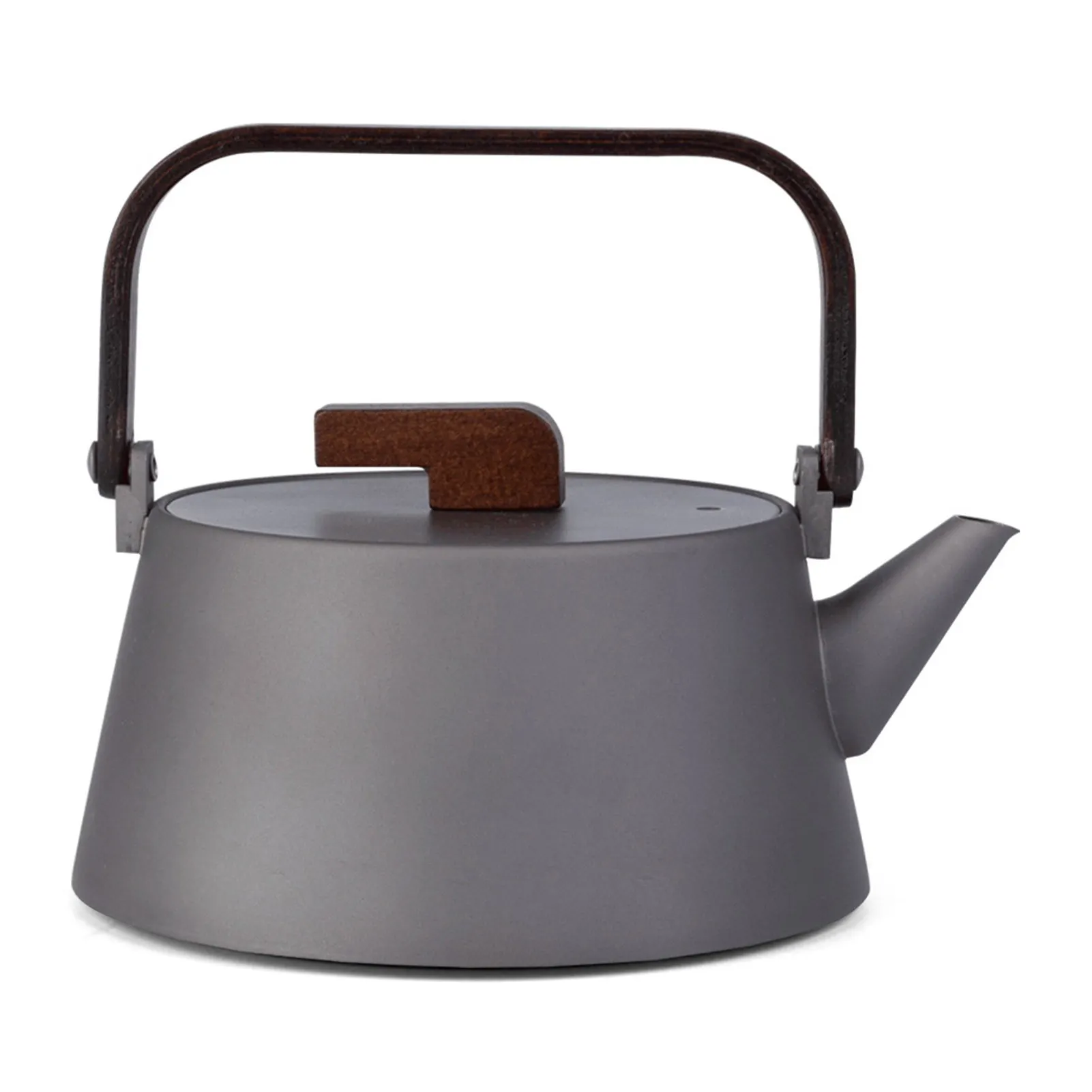 Portable Lightweight Titanium Kettle Outdoor Camping Tea Pot Coffee Pot with Wooden Handle