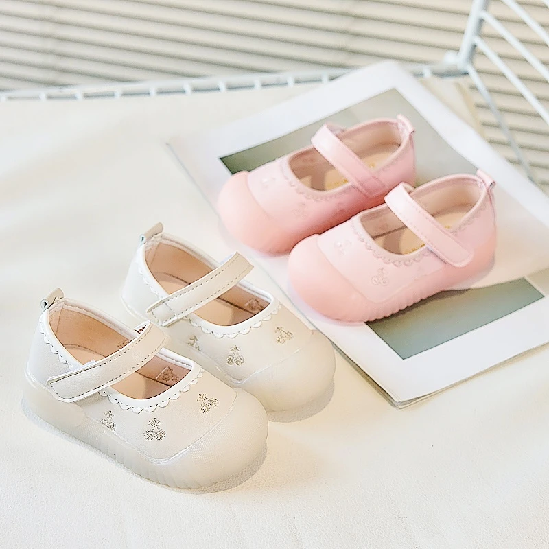 

Girls Casual Shoes Toes Capped Kids Flat Shoes Soild Color Versatile 2025 Spring Autumn Baby Princess Walking Shoes Size 16-25