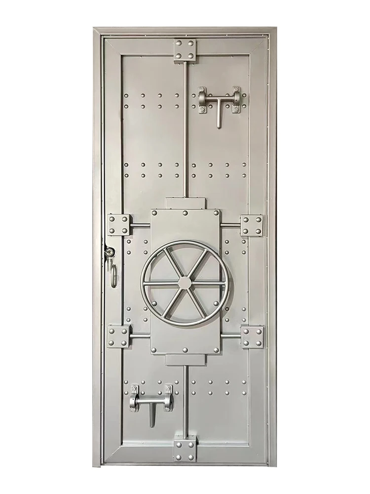 Retro Industrial Style Vault Gate Decorations Bar Restaurant Secret Room Escape Door Creative Personality Metal Ironwork Gate