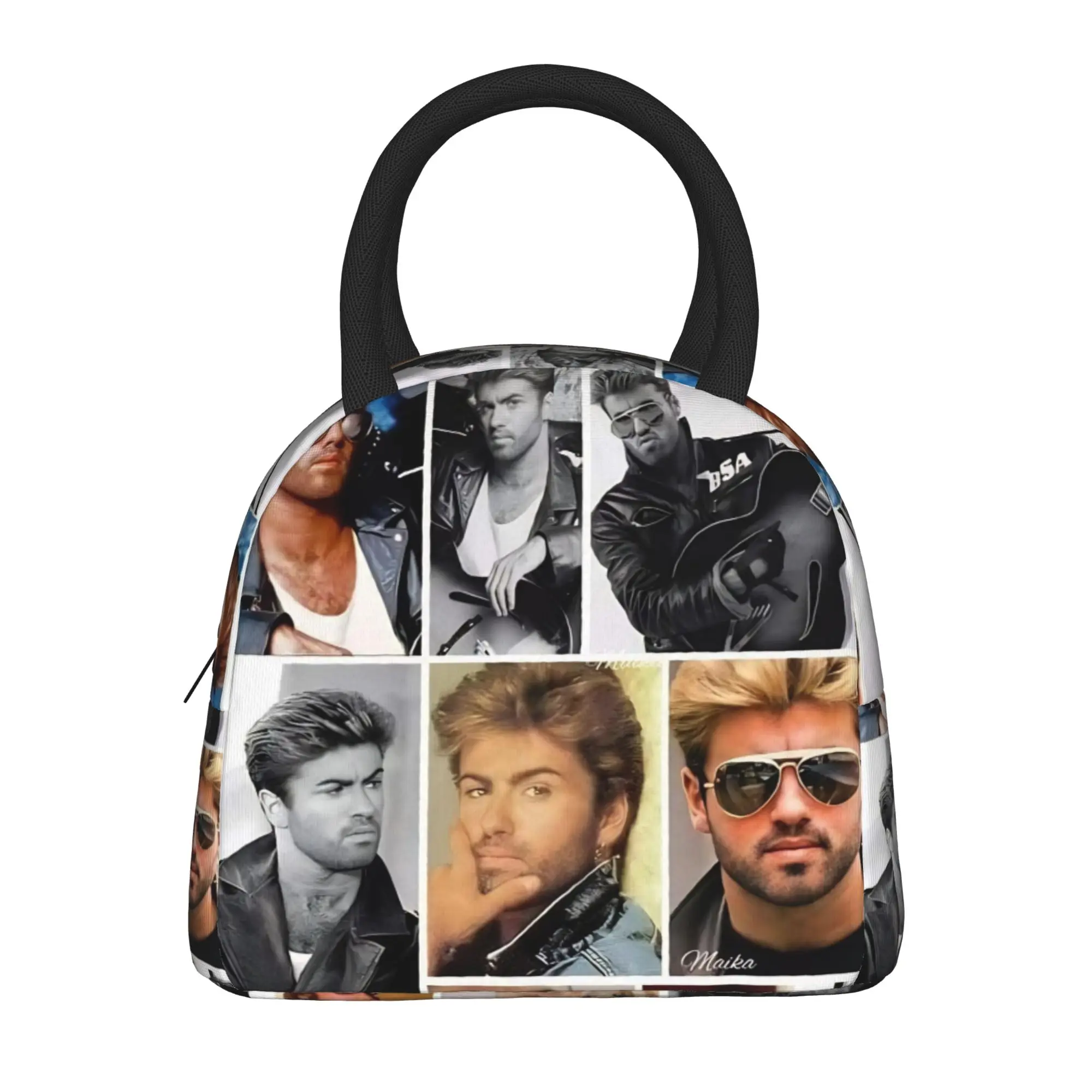George Michael Cool Singer Thermal Insulated Lunch Bag for Picnic  Portable Bento Box Men Women Cooler Thermal Lunch Boxes