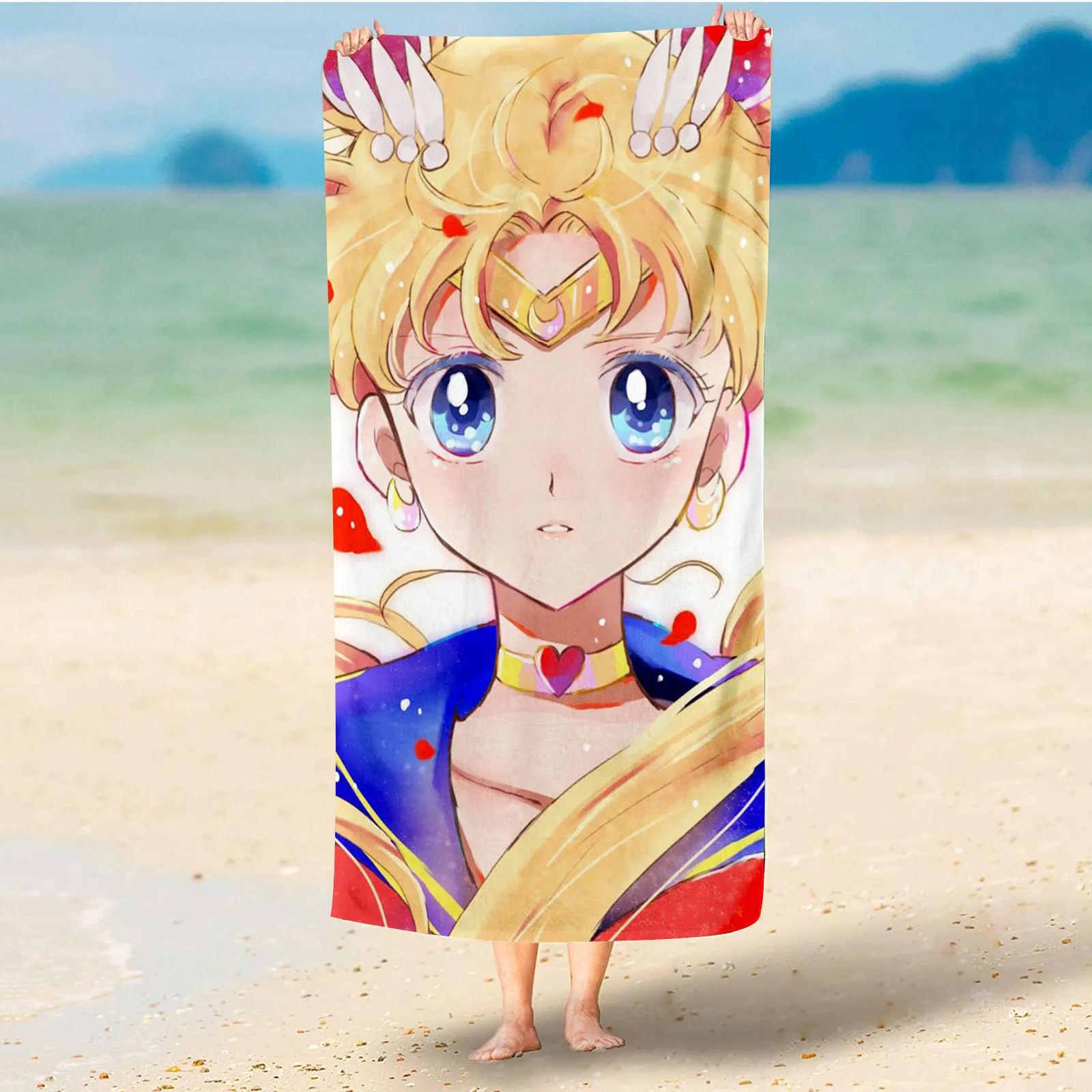 Sailor Moon For Home Shower Towel Towels Bathroom Cotton 100% Bath & Items Microfiber Suitable Beach Travel