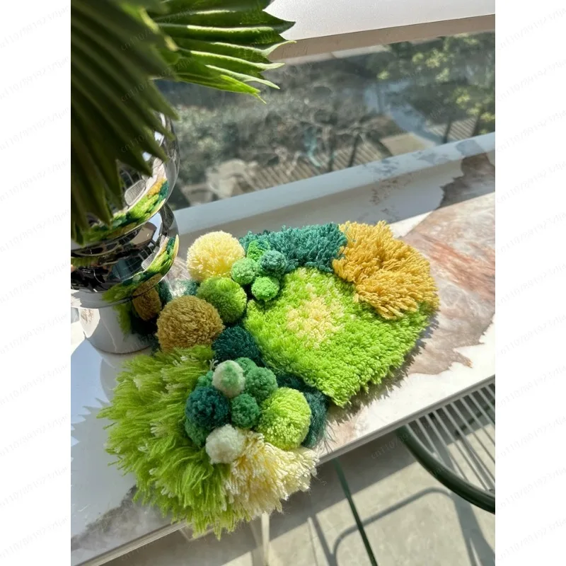 

DIY Moss Coaster Weaving Kit for Beginners, Zero Basis Needed, Creative Warm Gift for Desk Decor
