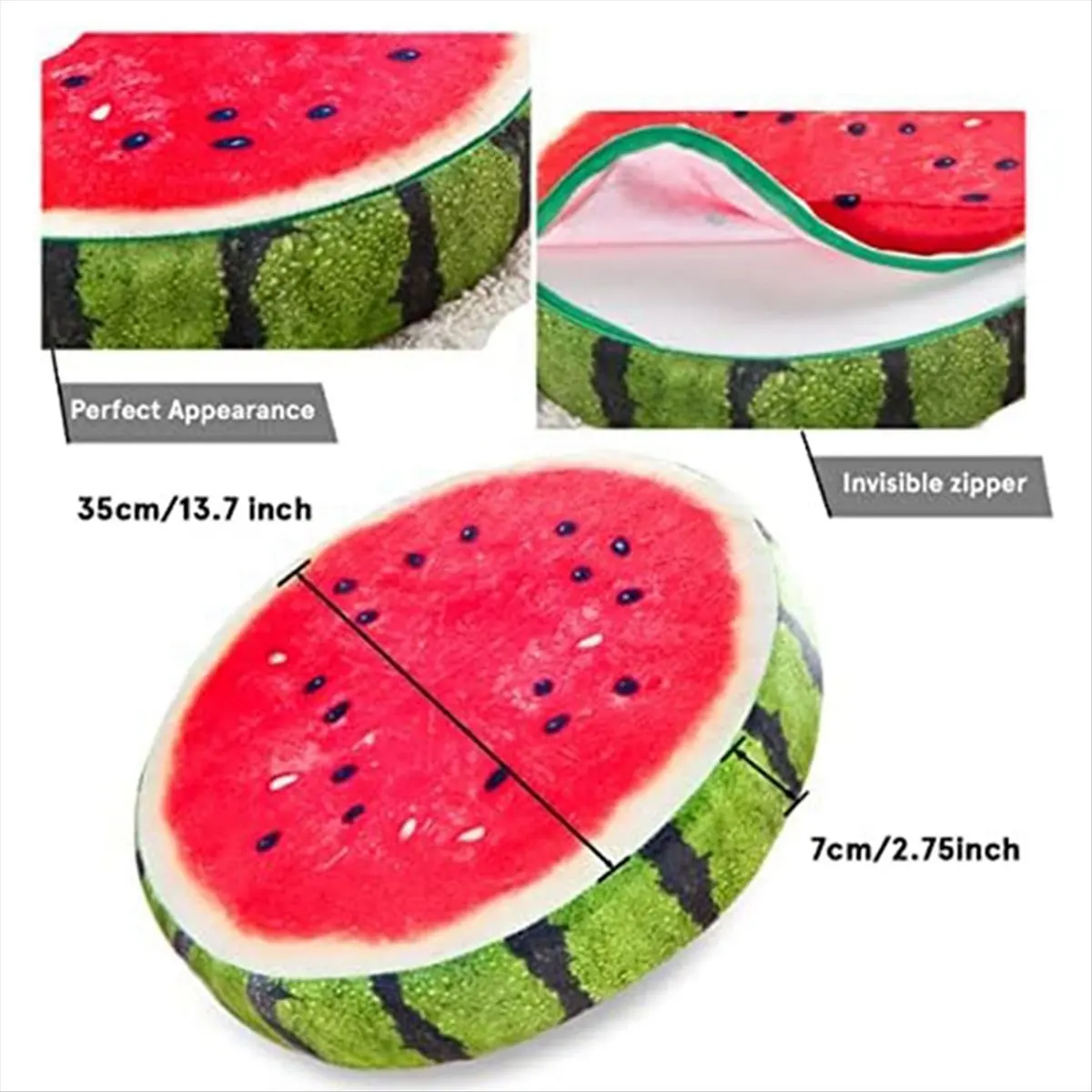 ABCL Round Throw Pillows 15 Inch Fruit Pillow, Plush Funny Fruit Stuffed Cushions Toy Seat Pad for Chair,Floor,Sofa,2 Pack D