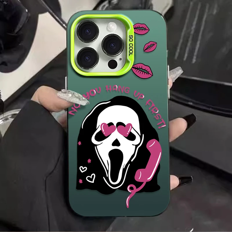 Чехол для телефона Scary Death Scream Ghost для iPhone 17, 16, 15, 14, 13, 12, 11 Pro Max Plus 17 Air 16E X XR XS Max, противоударный, полное покрытие