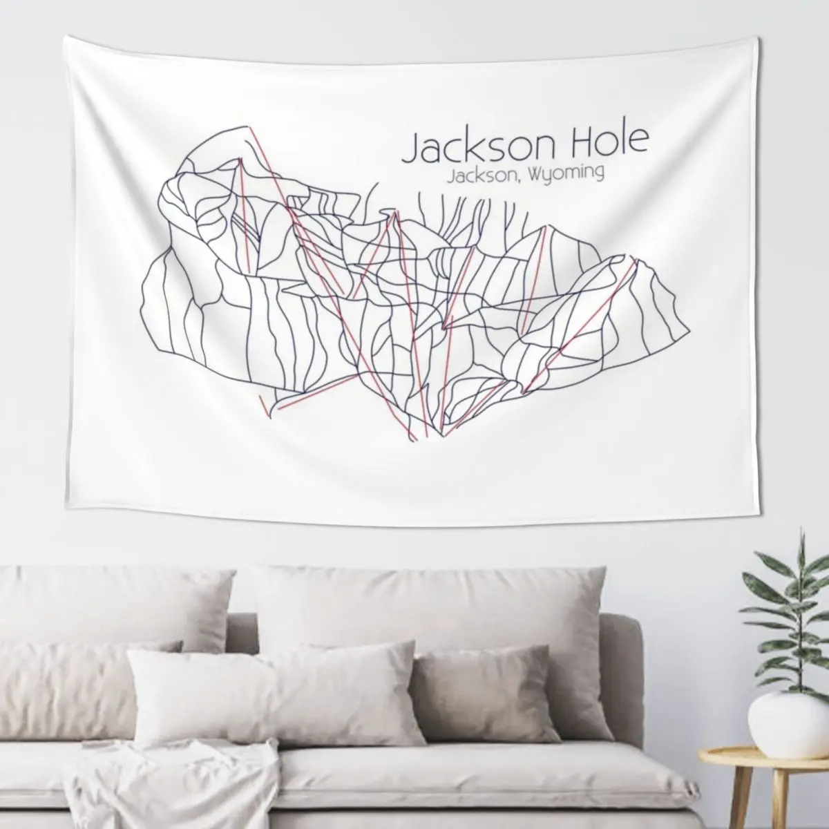 

Jackson Hole Trail Map Tapestry Decorative Wall Murals On The Wall Kawaii Room Decor Room Decorator Tapestry