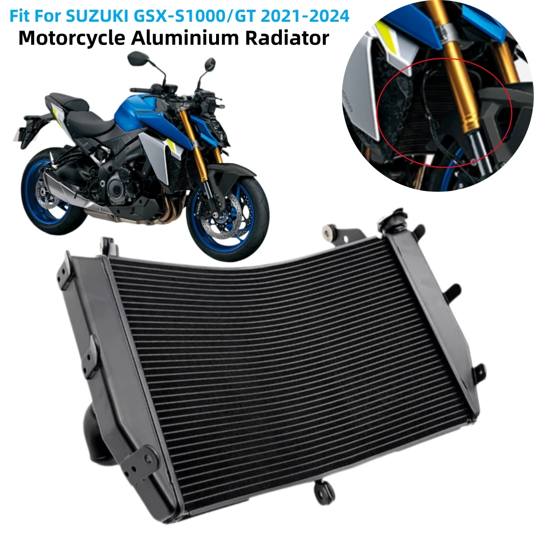 Fit For SUZUKI GSX-S1000/GT 2021 2022 2023 2024 Motorcycle Accessorie Aluminium Engine Radiator Cooler Cooling Water Tank System