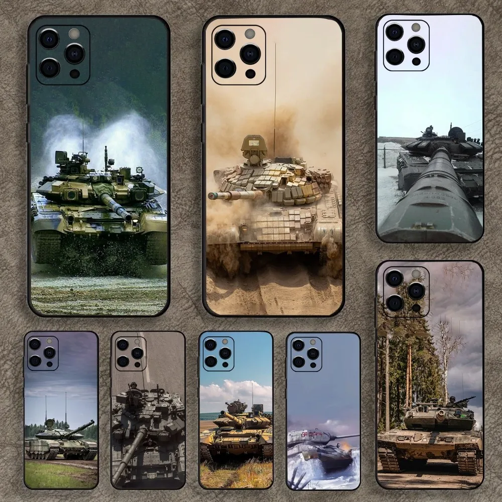 Battle Tank War Phone Case For Apple iPhone 15,14,13,12,11,Pro,X,XS,Max,XR,Plus,Mini Soft Black Cover