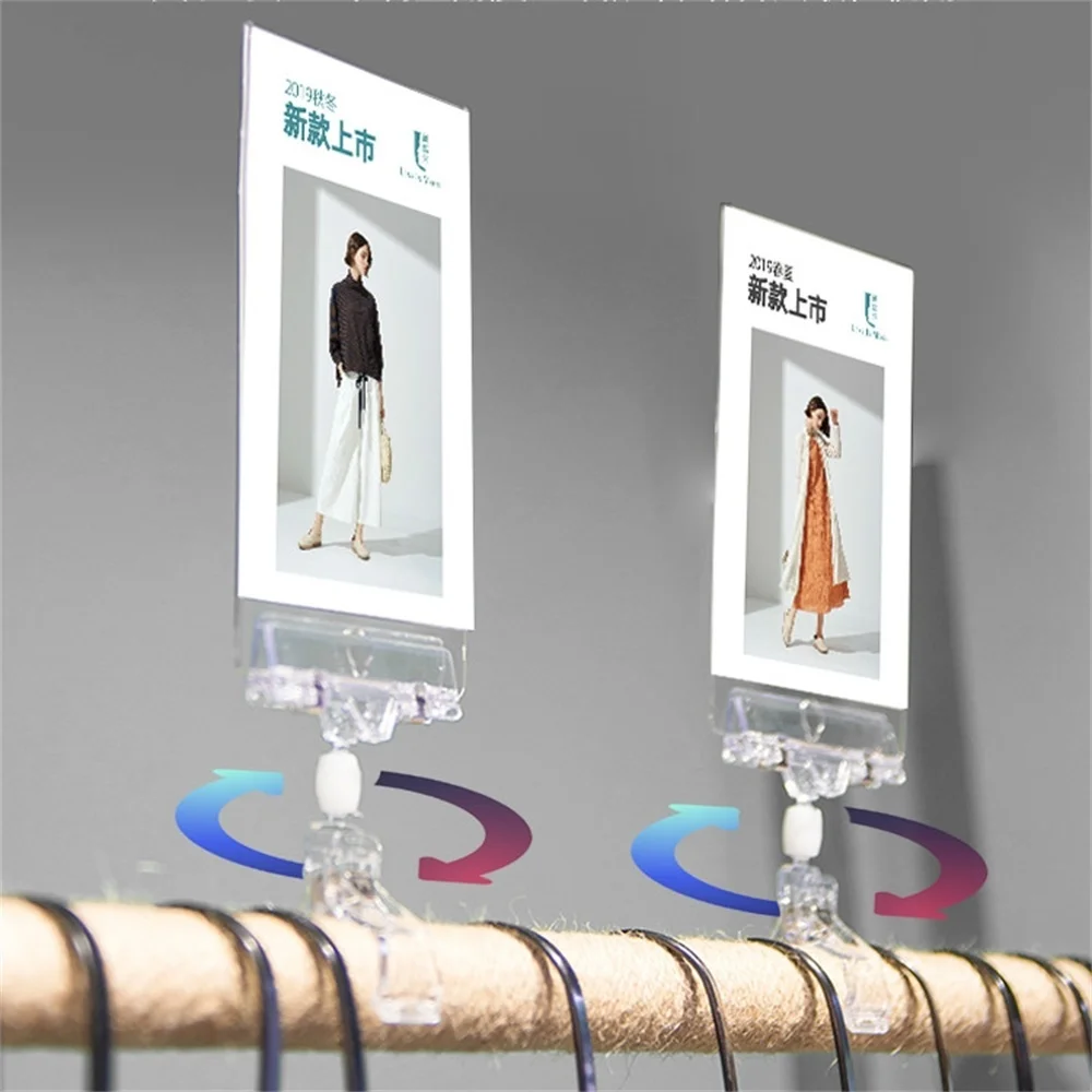 Pop Plexiglas Zeichen Halter Hülse Regal Rand Preis Tag Aufhänger Label Halter Rahmen