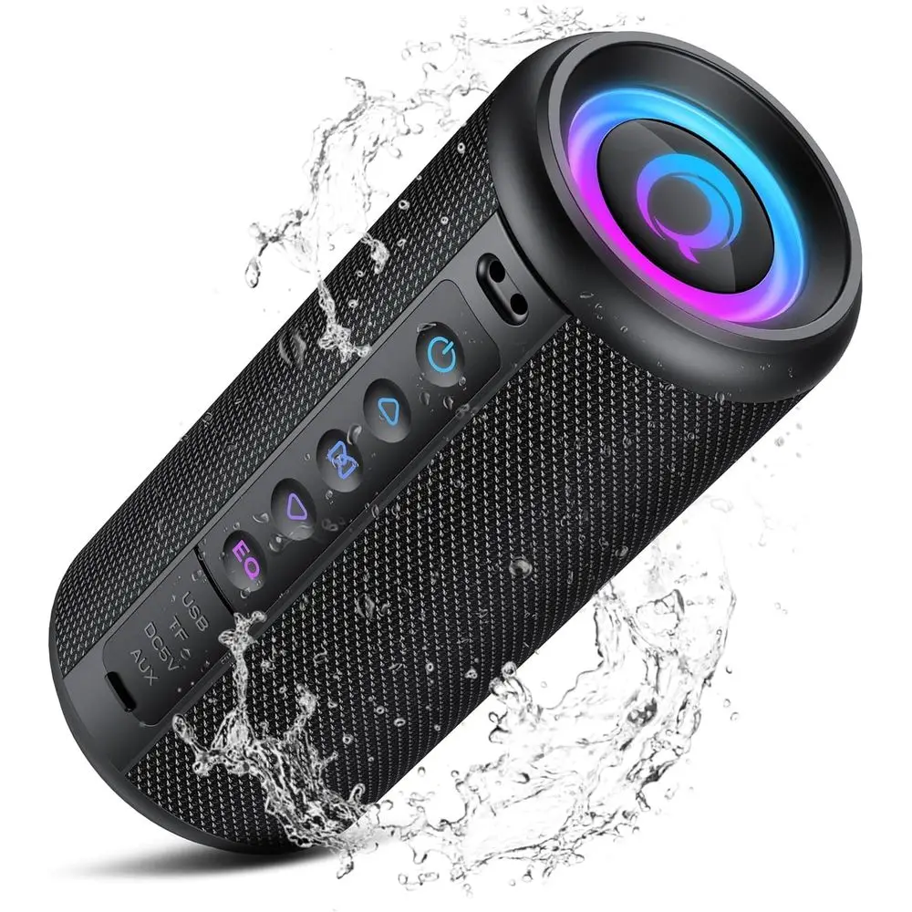 

Portable Bluetooth Speaker, 2026 Bluetooth 5.4 WirelSpeaker with 20W HD Loud Stereo Sound, 20H Playtime, LED Lights, IP7, TWS Pa