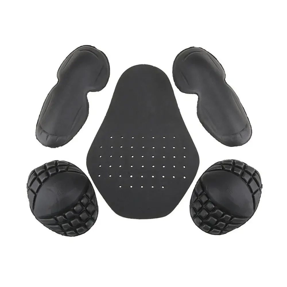 Motocicleta removível Riding Shoulder Pad Set, cotovelo e protetor traseiro, built-in Racing Guard, Acessórios da motocicleta, 5pcs