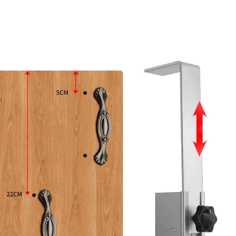 Adjustable Cabinet Hardware Jig Tool Aluminum Alloy Drilling Guide Install Door Fits Any Cabinet Door And Drawer For Precise