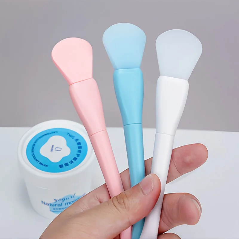 3 قطعة فرشاة قناع الوجه ذات الاستخدام المزدوج قابلة لإعادة الاستخدام لينة سيليكون تنظيف الوجه مكشطة لتقوم بها بنفسك فيلم الطين فرش خاصة أدوات العناية بالبشرة الجمال #4