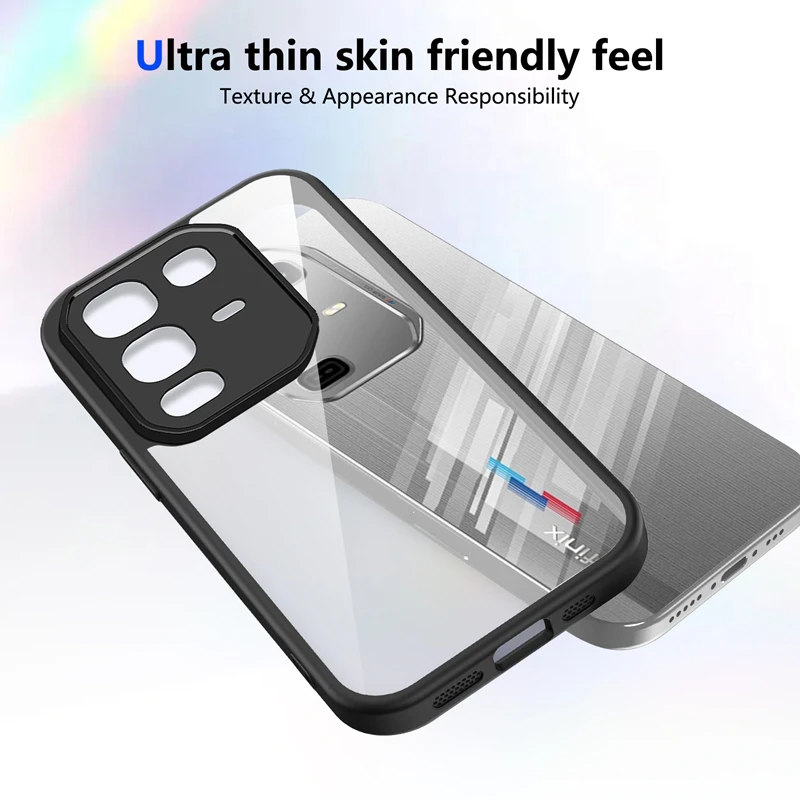 حافظة لهاتف انفينيكس نوت 50/X 40/X Pro Plus 40S 4/5G PC غطاء حماية ممتص للصدمات من البولي يوريثان الحراري الفاخر