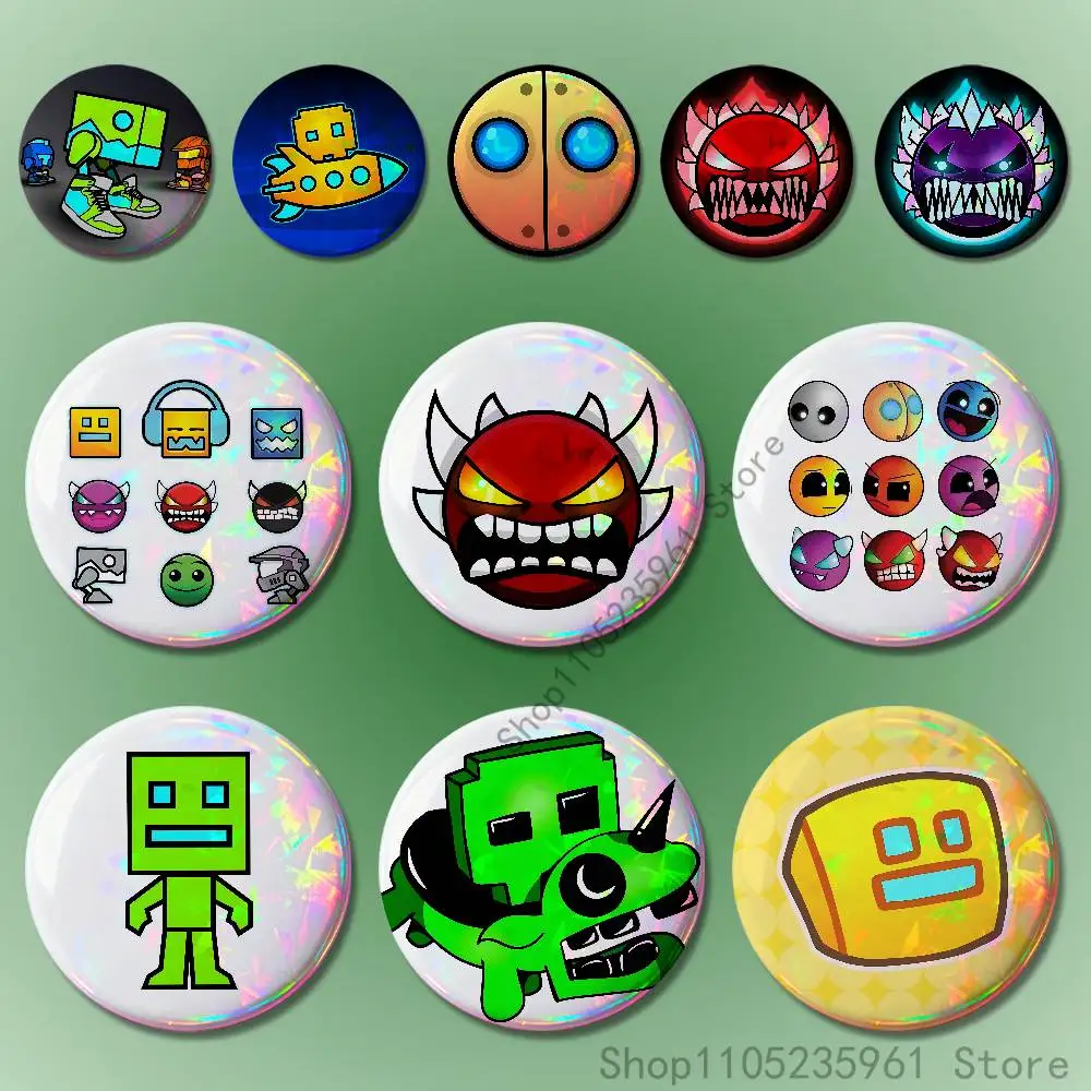 

G-Geometry D-Dash 58mm 44mm HD Print Brooch Badges Pretty Derby Round Display Brooches Lapel Pins Custom