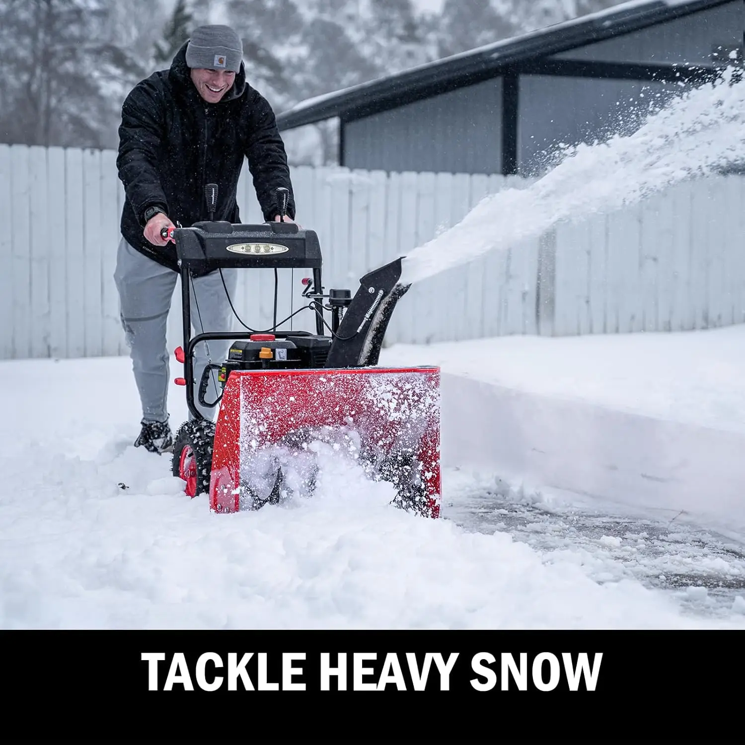 Gas Snow Blower 24-Inch 2-Stage Self-Propelled 212cc Engine Gas Powered with Electric Start, LED Light