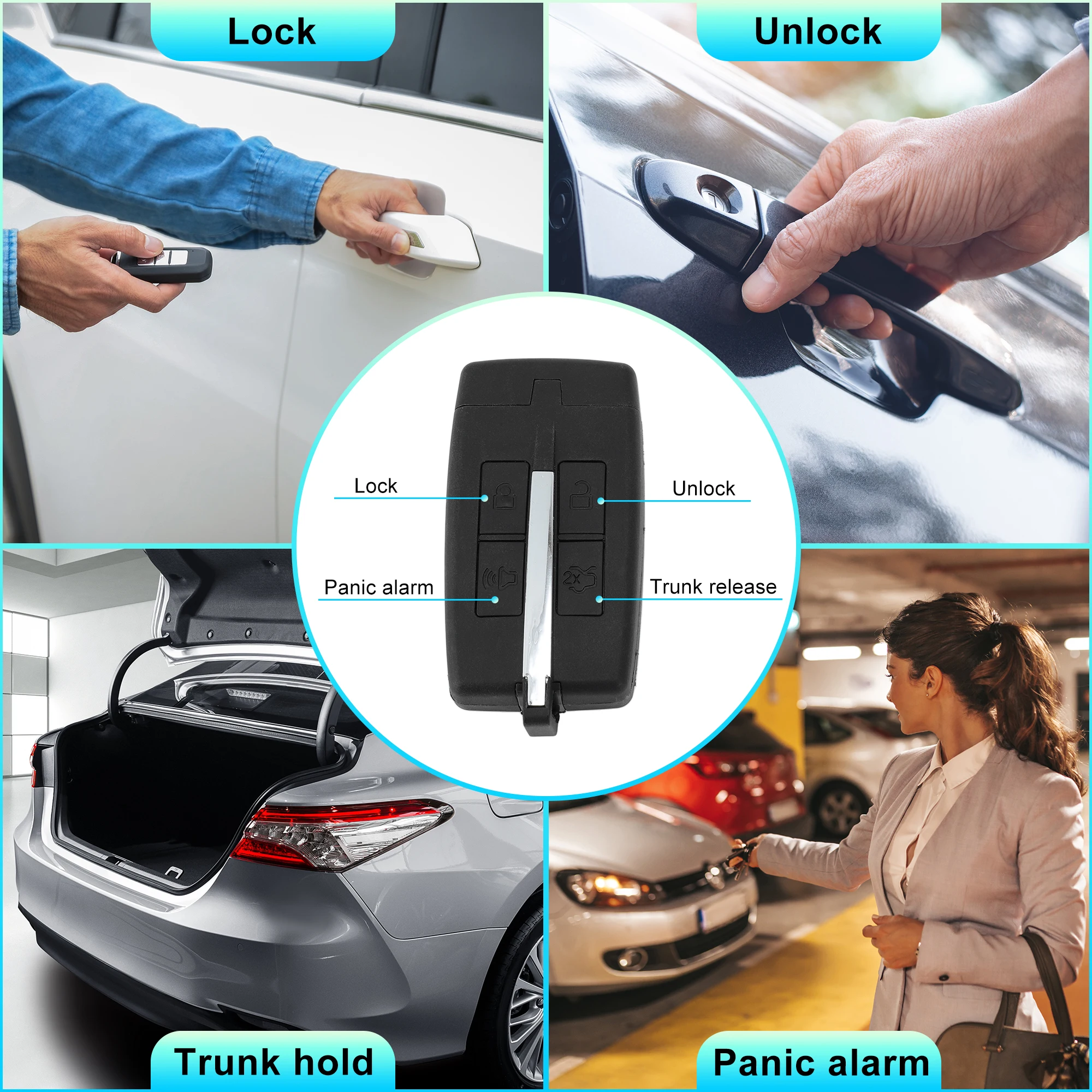 UXCELL M3N5WY8406 315 МГц дистанционный брелок без ключа для Ford Taurus 09-12 4 кнопки
