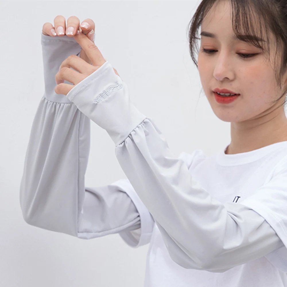 Zomer Zonnebrandcrème Mouwen Mannen Vrouwen Ijs Zijde Elastische Anti-Zonnebrand Mouw Losse Outdoor Hardlopen Vissen Fietsen Mouw 2024