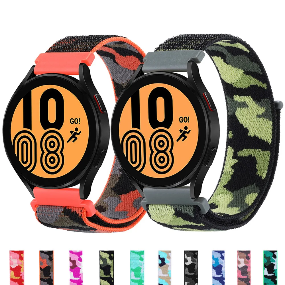 Strap for Samsung Galaxy Watch 4/Classic/46mm/42mm/active 2 Gear s3 20/22mm Camouflage bracelet Huawei GT/2/GT2/3 Pro Band