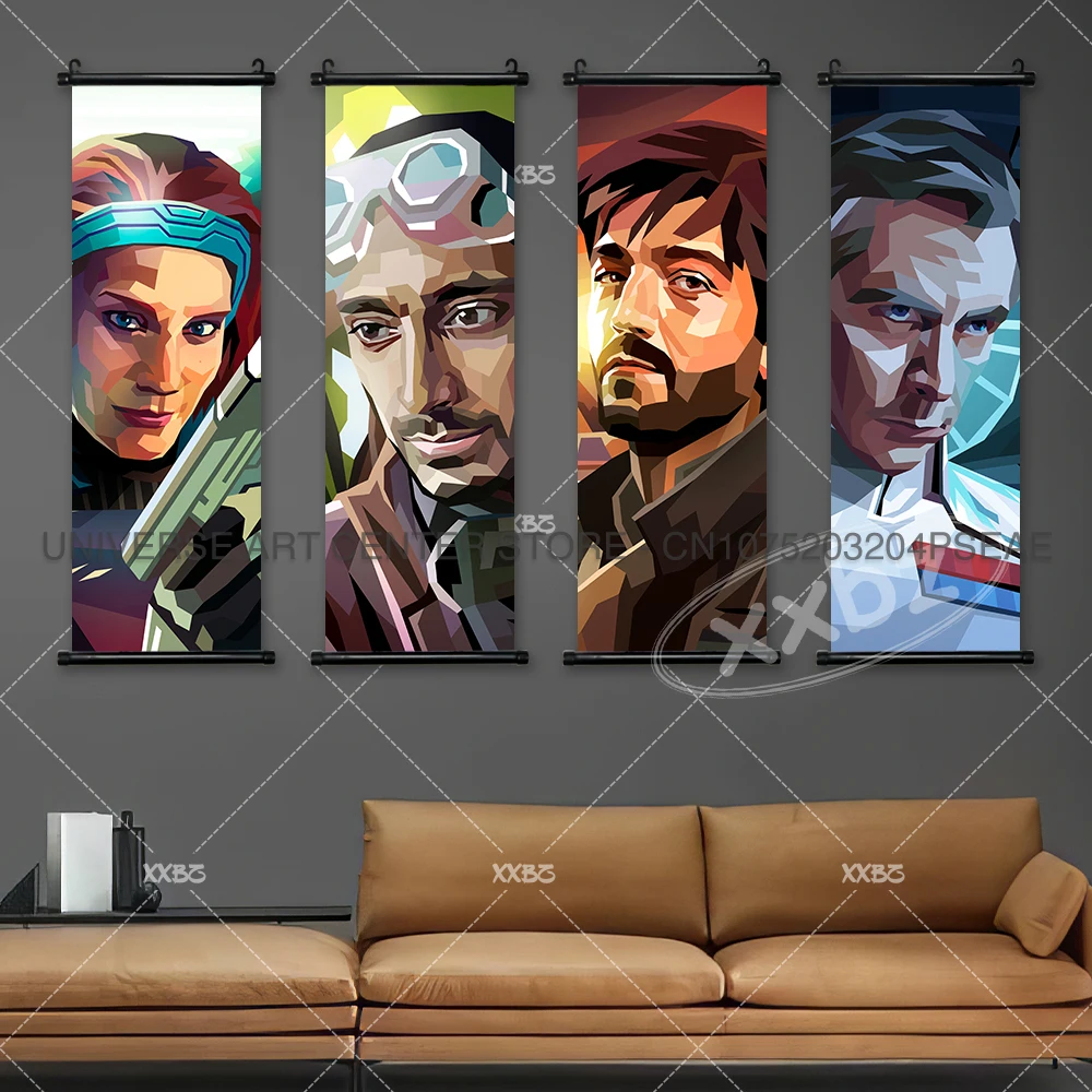 Star Wars Poster Ahsoka Tano Hanging Painting Sabine Wren Wall Art Scrolls Picture Hera Syndulla Home Decoration Mural Wallpaper