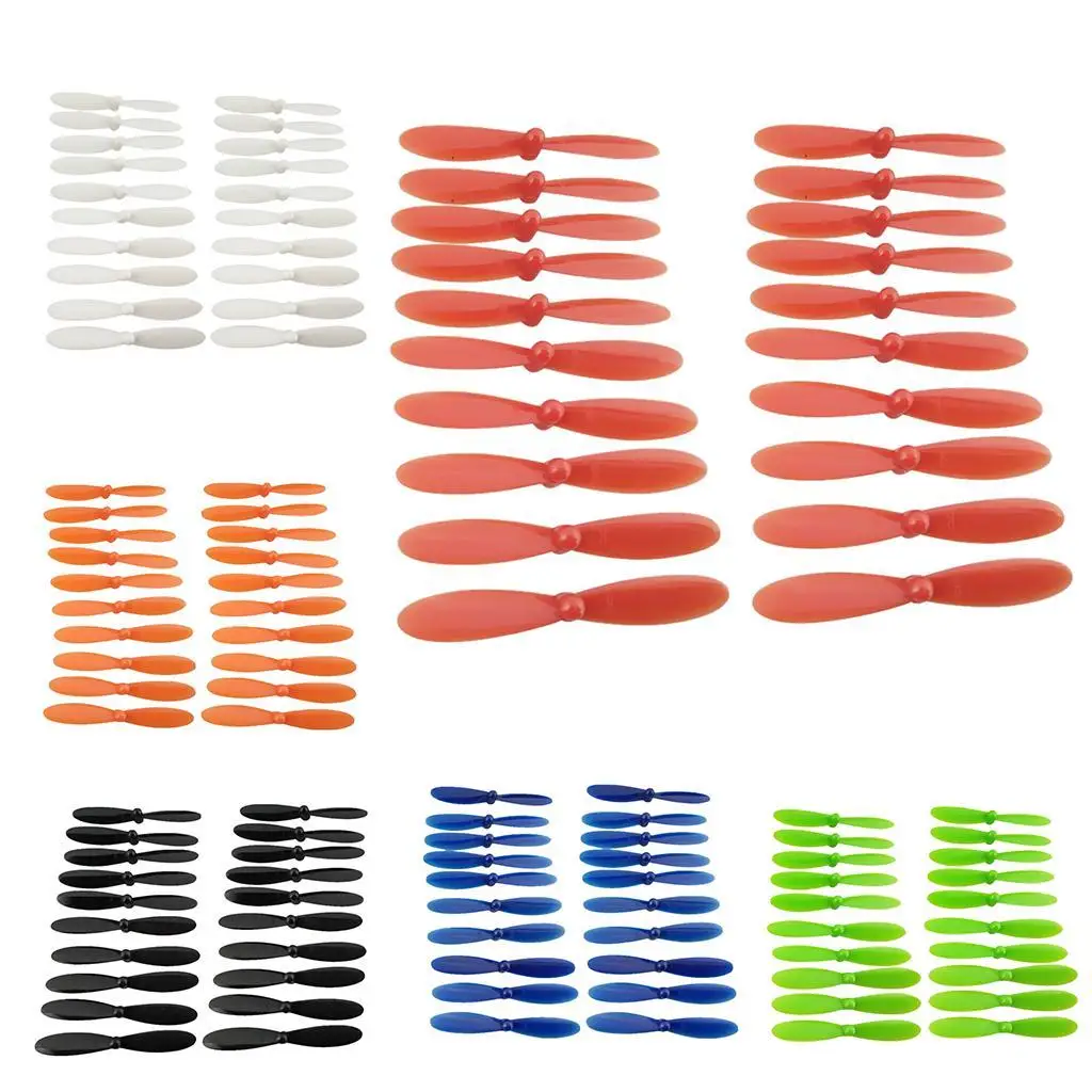 20pcs 6 Color Propellers Rotor Set Spare Parts for HUBSAN H107P H107C+ H107D+ RC