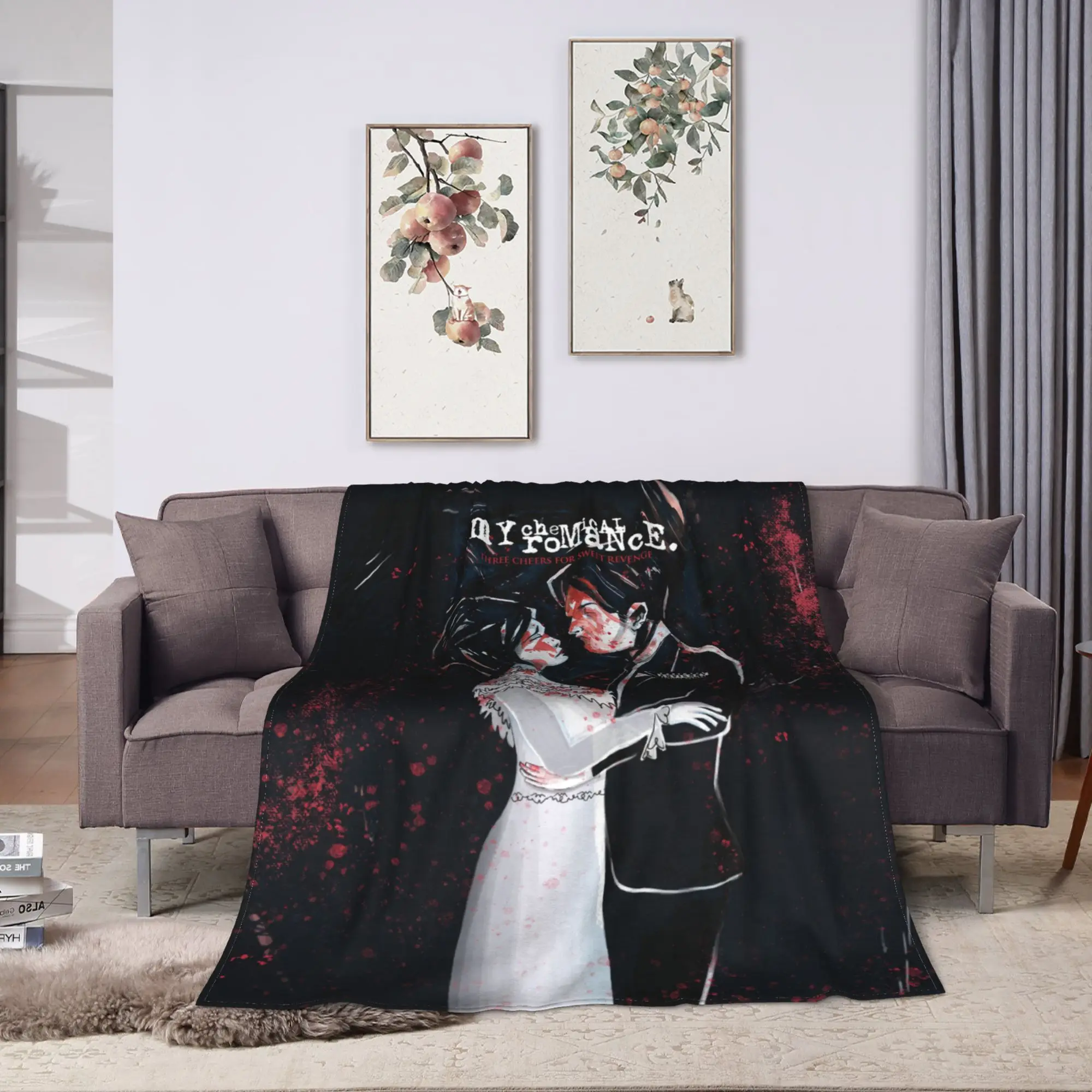 بلدي الكيميائية الرومانسية بطانية الفانيلا الربيع/الخريف المحمولة فائقة النعومة رمي بطانية ل أريكة الأريكة المفارش #3