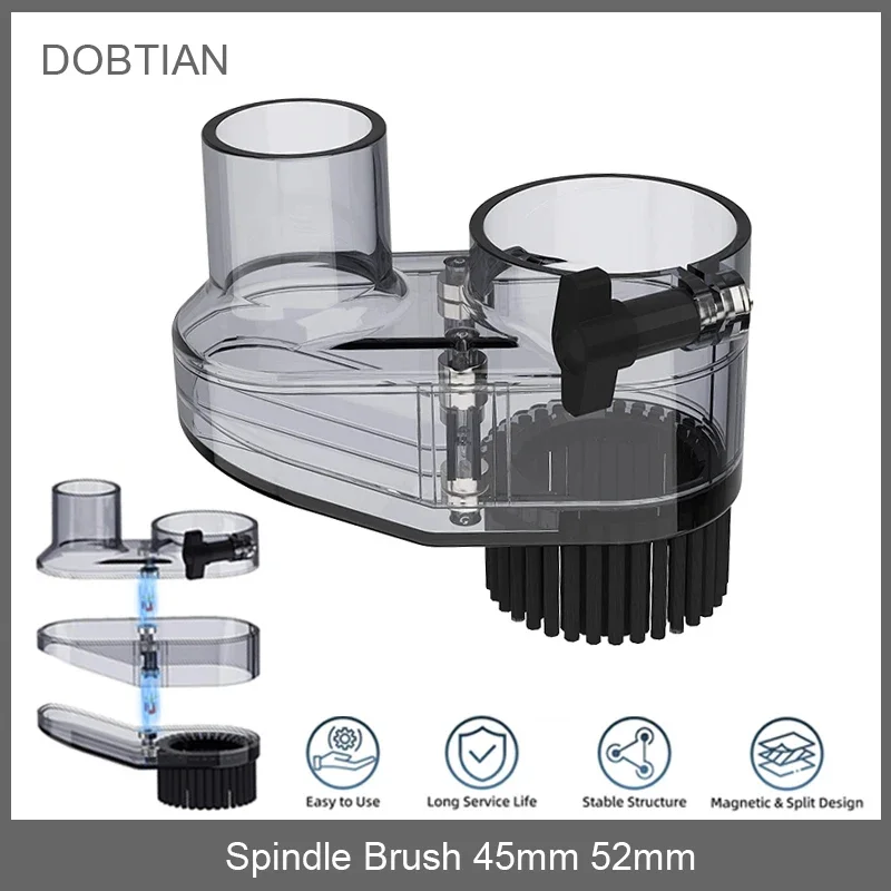 

CNC Dust Shoe Spindle Brush 45/52mm Upgraded Dust Shoe for CNC Engraving Machine 3018 3020 4540 Series Milling Machine