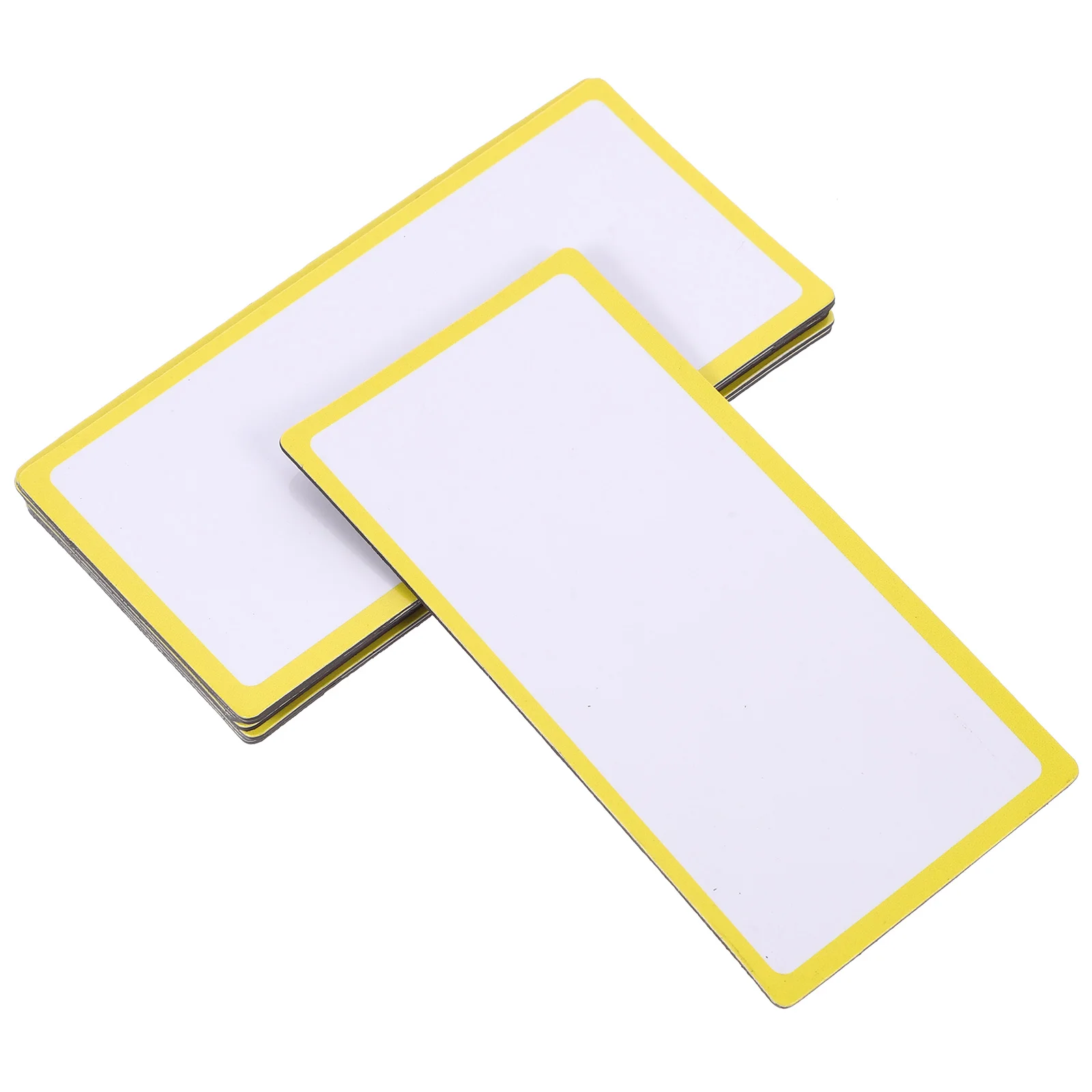 

10 Pcs Magnetic Name Tags 10x5cm Yellow Dry Erase Reusable Stickers Fridge Labels Office Supplies Folder Labels