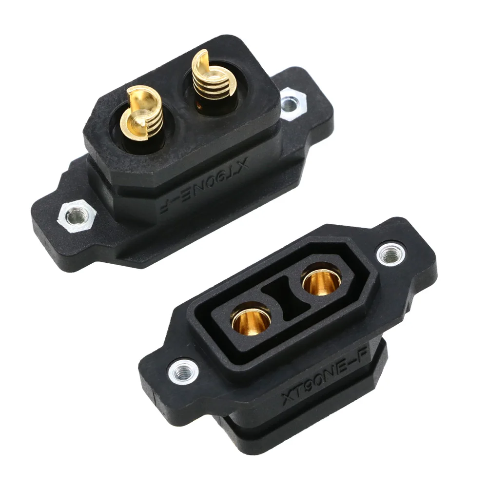 1 / 2 / 5pcs Amass XT90NE-F Battery Connector XT90E Female Plug Gold-plated XT90 Mountable Connector Yellow / Black Plug