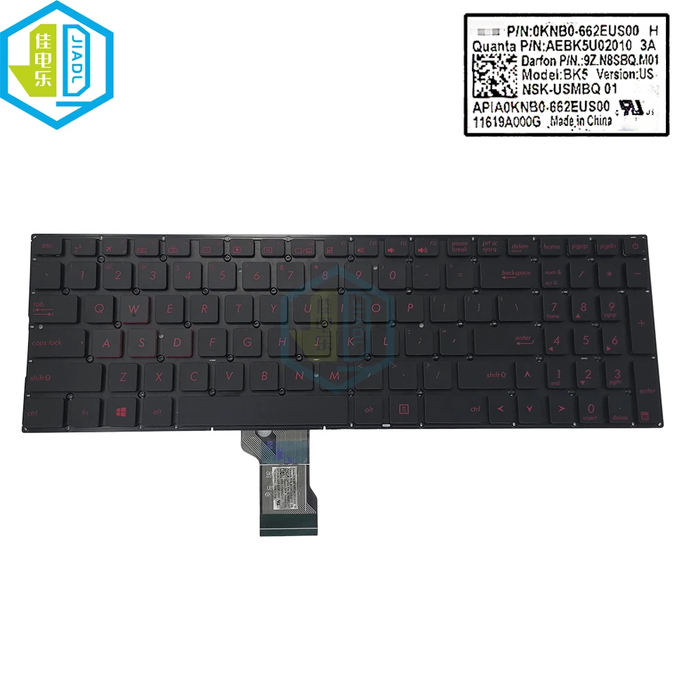 US UK RU Russian Keyboard Backlit For ASUS N501 UX501 ZenBook Pro N501JW UX501JW ROG G501JW 0KNB0-662EUS00 Backlight Teclado New