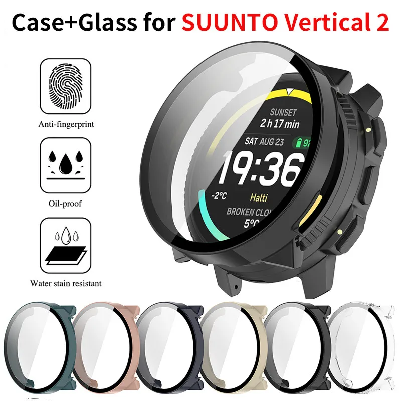 

Case for Suunto Vertical 2 Sport Watch Protective Case with Tempered Glass Screen Protector 2 in 1 Cove Accessories