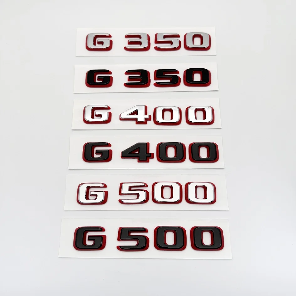 2024 New style Two tone Letters Numbers G350 G400 G500 Emblem for Mercedes Benz G Class W464 Car Trunk Nameplate Logo Sticker