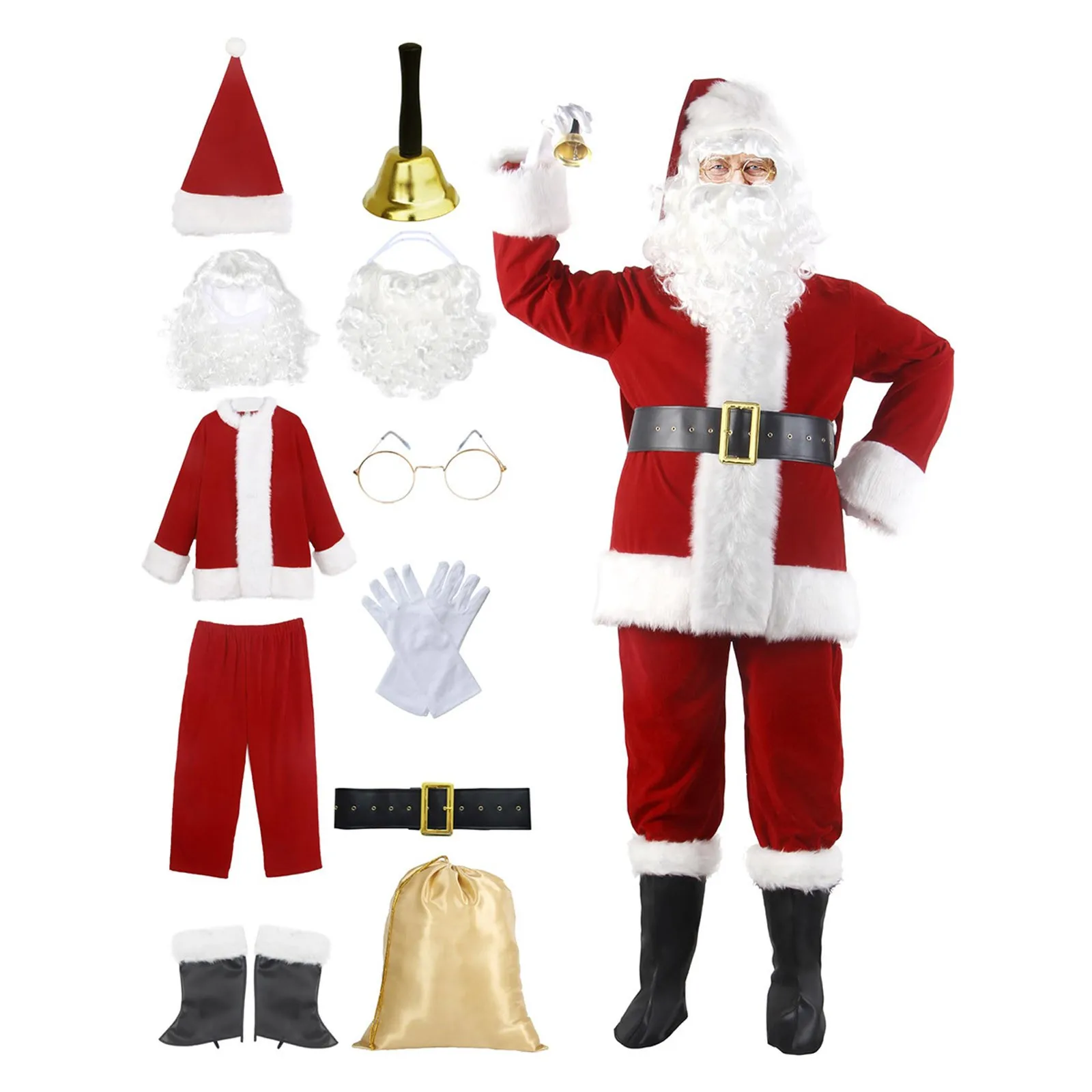 Kerstman Kleding Fancy Dress In Kerst Mannen Volwassen Kerst Cosplay Kostuum Kerst Kerstman Kostuum Cosplay