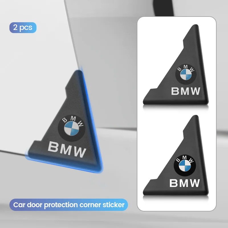 2Pcs Car Door Corner Cover Bumper Crash Anti-Scratch Protection Sticker For BMW M Power Performance F10 F31 E36 E39 E87 E90 X3