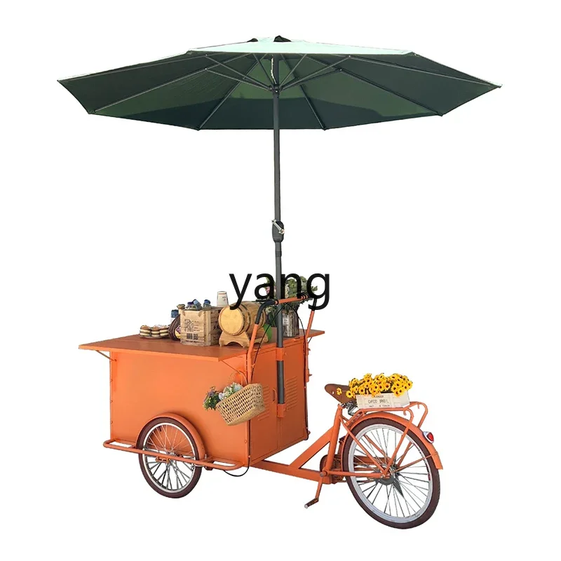 YJQ market stall mobile sales snacks wrought iron float stall tricycle stall