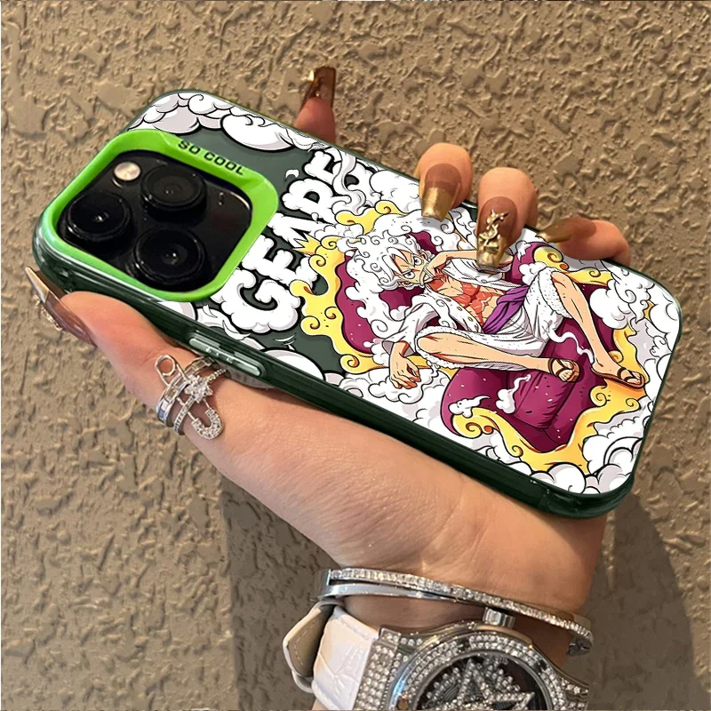 One Piece GEAR 5 Luffy Throne Trendy Case for iPhone 12 17 Air Pro Max 16 15 11 14 13 Pro Max XS X XR Plus 8 7 SE 2020 Cover view 5