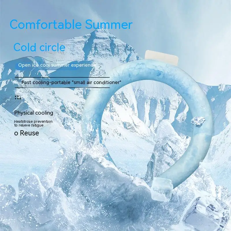 Summer Cooling Neck Wraps Ring Heatstroke Prevention Ice Cushion Tube Outdoor Sports Cold Neck Ring Ice Cushion Pillow