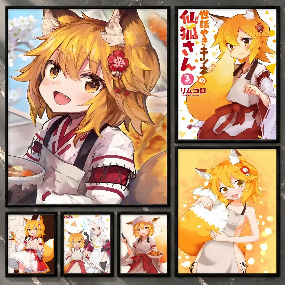 The Helpful Fox Senko-san Kitsune Slice of Life Anime Series Poster Stylish Unframed Wall Art Prints for Bedroom & Living Room