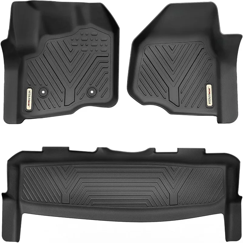 US Floor Mats Compatible with 2012-2016 Ford F-250/F-350/F-450 SuperCrew/Crew Cab, Custom Fit 1 st & 2nd Seat 2 Row FloorLiner