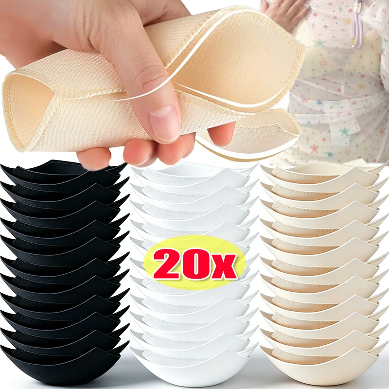 2/20PCS Sponge Bra Pads Swimsuit Breast Push Up Bra Padding Chest Enhancers Bra Foam Insert Chest Cup Intimates Accessories