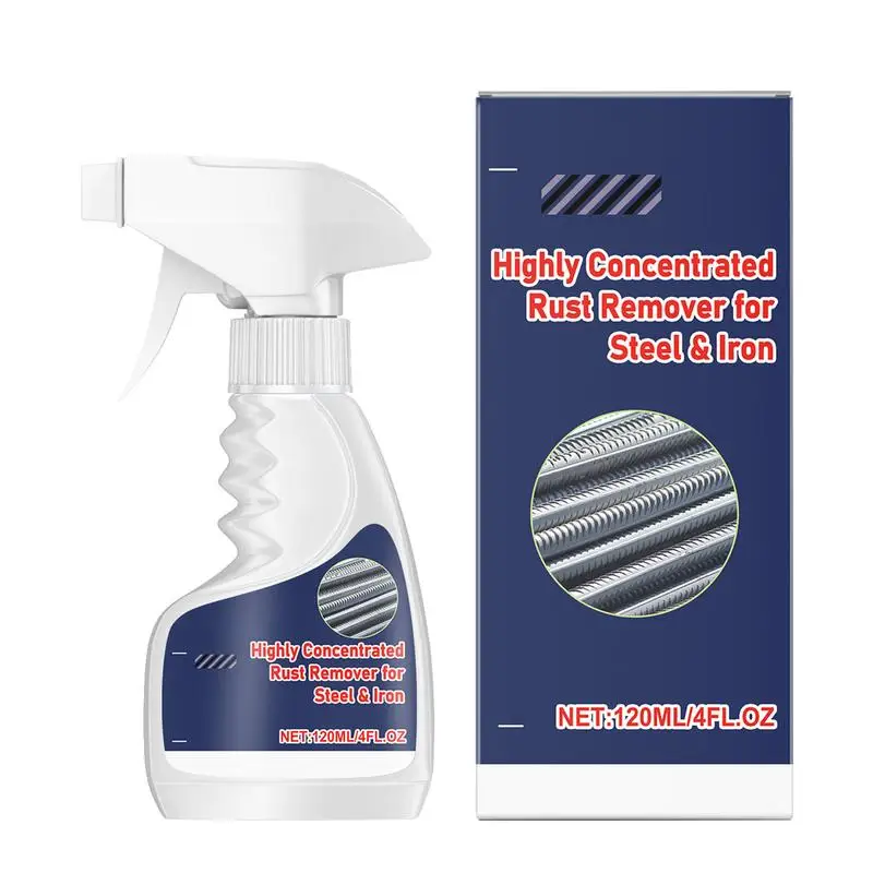 

120ml Rust Stain Remover Fast Acting Rust Removal Spray Rust Converter Multipurpose Metal Cleaner Heavy Duty Rust Remover