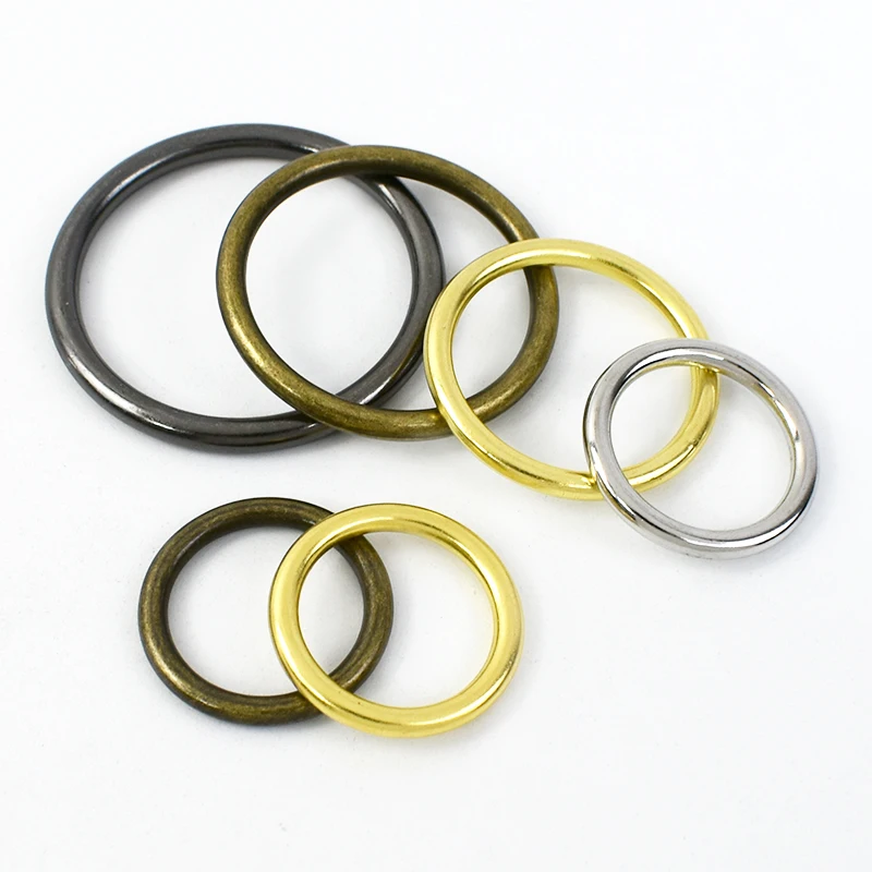 

10Pcs Meetee 20-50mm O Ring Metal Buckle Clothes Decor Clasps Bag Strap Connect Rings Hook Handbag Leather Crafts Accessories