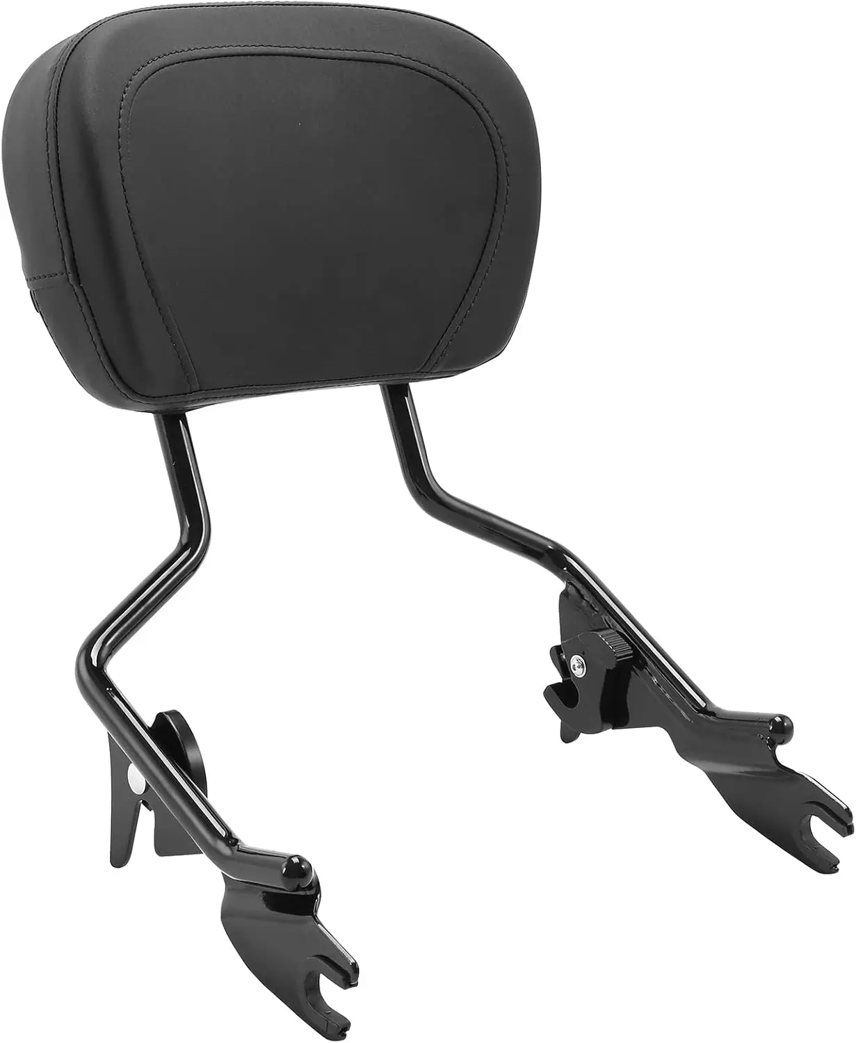 Motorcycle Detachable Sissy Bar Passenger Backrest Pad with Luggage Rack and 4-Point Docking Hardware Kits, Fits 2009-2013 Touring Bikes, Black
