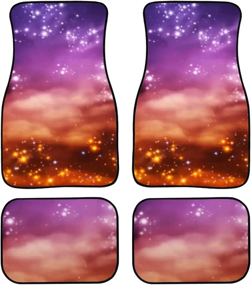 Car Floor Mats Cosmos Nebula Stars Beauty Space Abstract Print Design Carpet Car SUV Truck Floor Mats 4 Pcs, Car Rugs