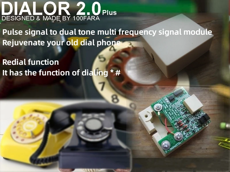 Pulse transfer dual tone multiple frequency DTMF converter normal version The old dial telephone/pulse dual module