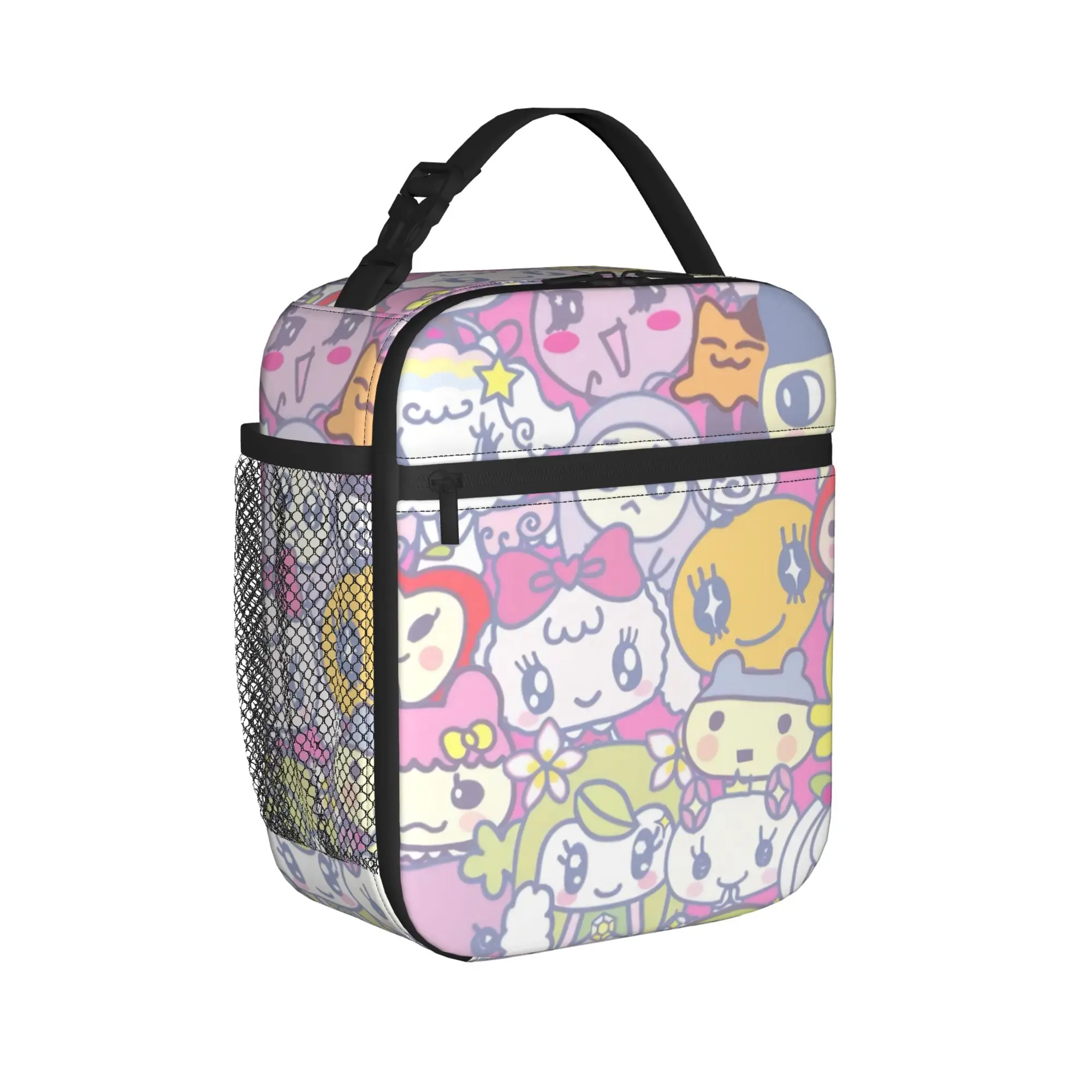 Tamagotchis Cartoon Games Accessories Insulated Lunch Tote Bag For School Office  Food Box Portable Cooler Thermal Lunch Box